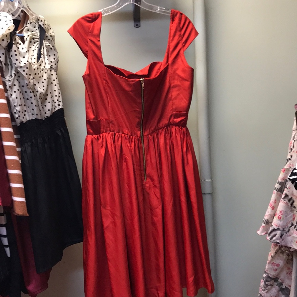 LIGHTLY USED simple red dress (custom made)